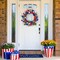4th of July Wreath, 20 Inch Patriotic Wreaths for Front Door, Red White Blue Tulip Flower Wreaths with Berries Stars for Memorial Day Independence Day Wreath for Front Door Wall Window Decor